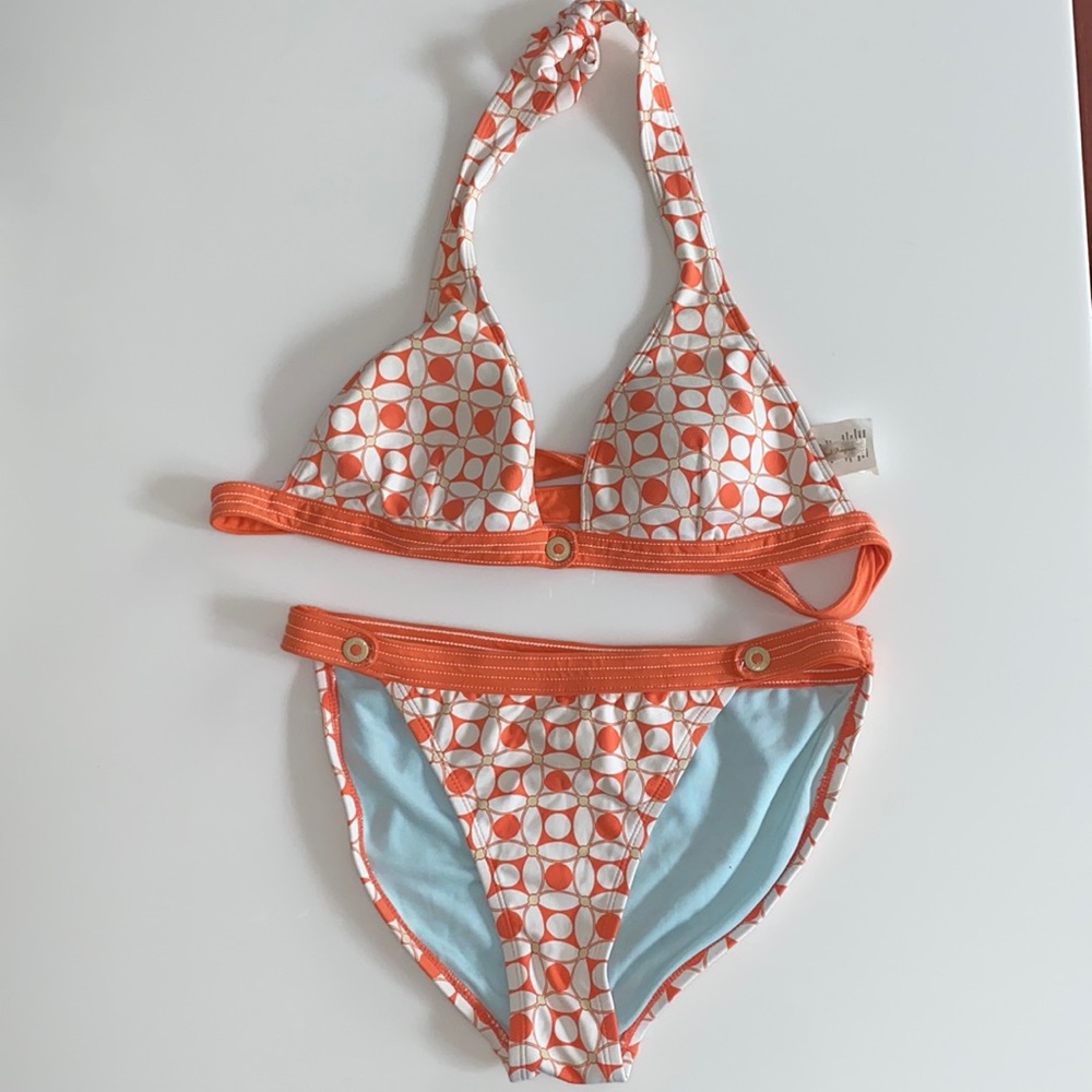 Original Penguin Coral Floral Bikini